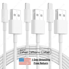 3Pack USB Fast Charger Cable 3/6Ft For Apple iPhone 13 12 11 8 7 5 Charging Cord