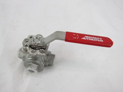 NEW Assured Automation 3/8  Stainless Steel 3 Way Valve 1000 WOG CF8M