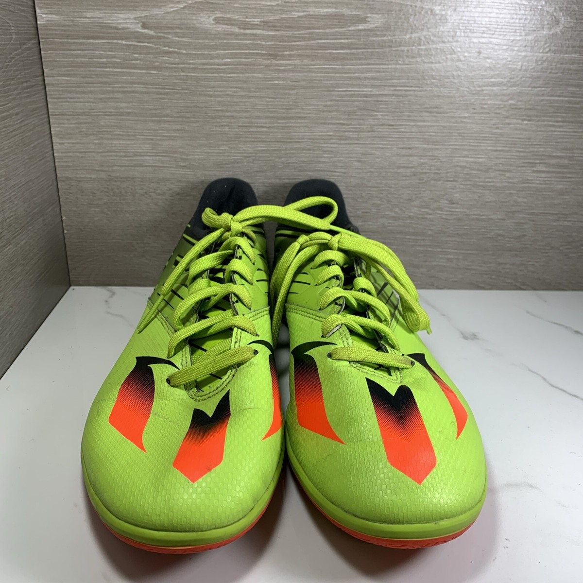 Adidas Performance 15.3 Messi Indoor Soccer Shoes Neon Green Men's