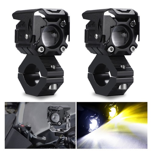 2X Yellow White LED Work Light Spot Pods Fog Lamp Offroad Driving ATV Motorcycle - Picture 2 of 15