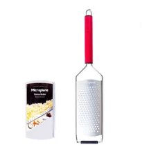 Microplane Coarse Grater – Savor Series Stainless Steel - Red