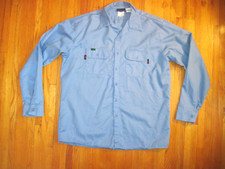 Vintage Workrite Sky Blue Heavyweight FR Flame Resistant Western Cowboy Shirt XL