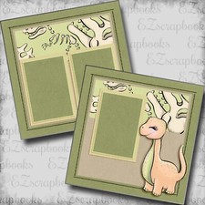 Cute Dino - 2 Premade Scrapbook Pages - EZ Layout 5982