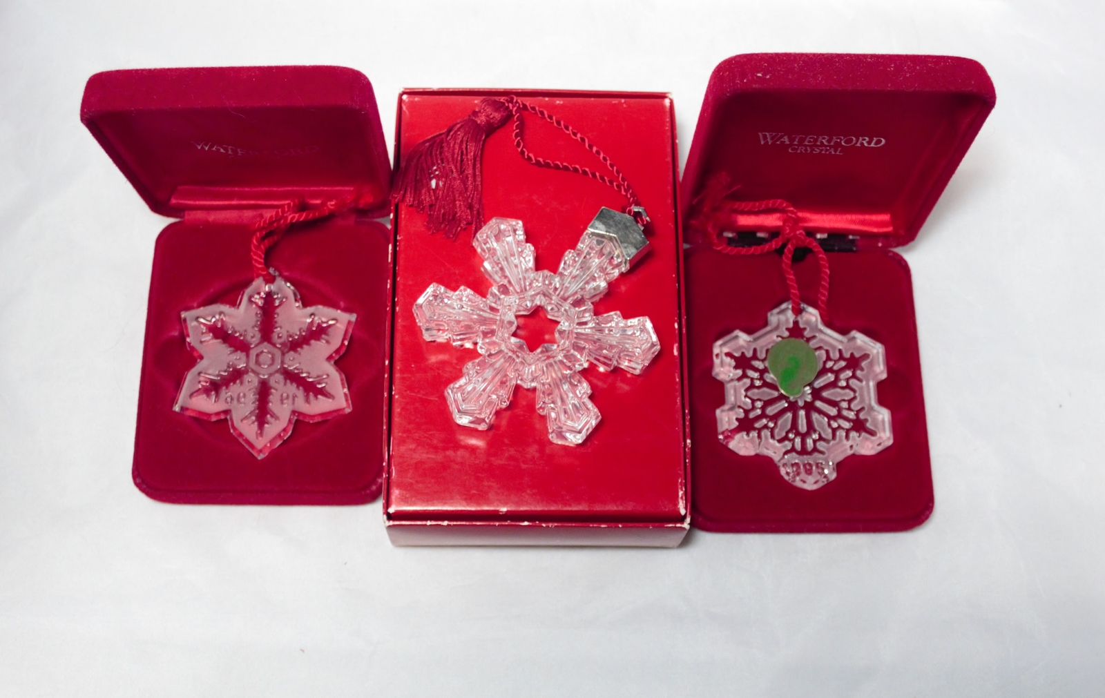 Waterford Crystal Ornaments Lot of 6 Waterford & Marquis Snowflakes