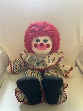 Vintage Circus Plush Soft Clown Doll Stuffed Animal Toy 22  