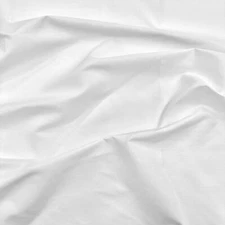 White Broadcloth Poly Cotton Fabric by The Yard