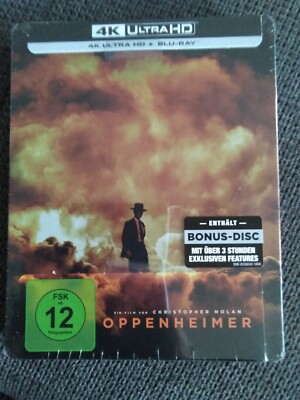 Oppenheimer (2023) 3-Disc Steelbook Edition 4K Ultra HD + Blu-ray NEU & OVP