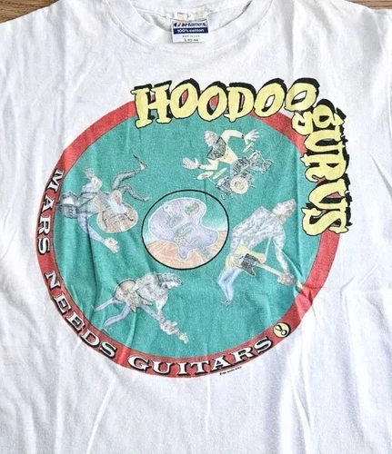 80s Hoodoo Gurus Mars Needs Guitars Concert Tou 1980s vintage concert t-shirt, vintage, single stitch, B+ condition