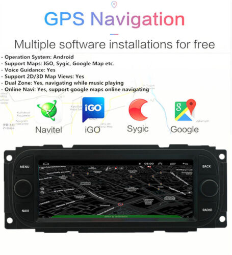 6,8" Android 14 Autoradio GPS Wifi für Chrysler Jeep Dodge 1998-2010 mit Carplay - Bild 10 von 24