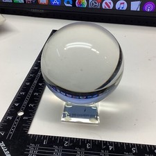 Crystal Ball Glass Clear Sphere W Base Round Orb Physic Read Desk Display Heavy