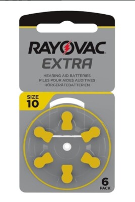 RAYOVAC  EXTRA Hearing Aid Batteries - Siz 10 10AE-8A ex 3/2026 8 /pack