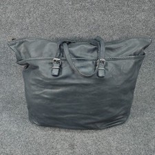 Borsone vintage Izod Lacoste grande in pelle anni 80 90 blu/grigio/verde-ish