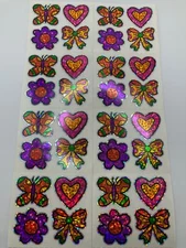 Hambly Studios Glitter Prismatic  BUTTERFLY FLOWER HEART BOW Stickers