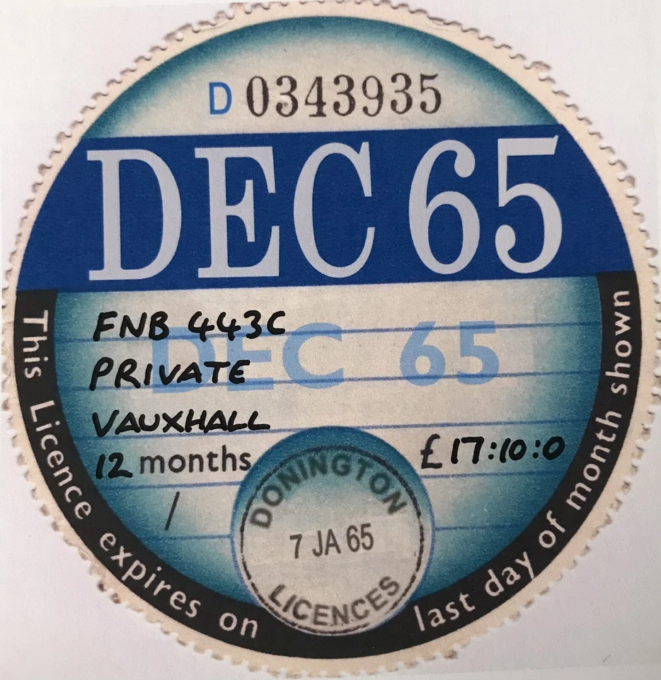 Replica Reproduction Vintage Bespoke Road Tax Disc Classic Ford MG VW Austin - Image 3 of 4