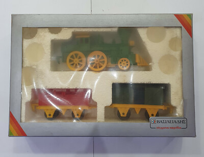 Greek Vintage 1970s wind up Train by VASILIADIS Tested working in original box 