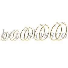 Women's Ladies Multi Size Round Circle Loops Dangle Hoop Earrings BFF Gift Set