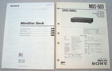 Sony MDS-503  Original Operation & Service Manuals