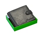 Personalised Wallet Mens Custom Engraved RFID Blocking Black leather Purse 4011