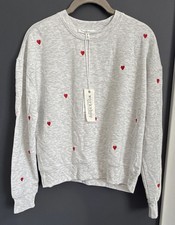 Workshop Womens M Gray Crewneck Pullover Cott...