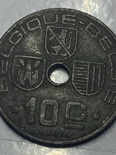 Münze Belgien 10 Centimes, Legende - ‘BELGIQUE - BELGIE‘ - 1942