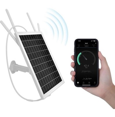 15W Solar Powered 4G LTE Modem Router, Outdoor Solar WiFi Router W/ Sim Support