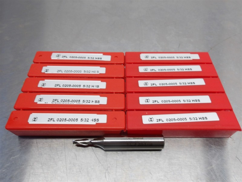 10 NEW! YG-1 Minicut 5/32" HSS Endmill 2 Flute 0205-0005