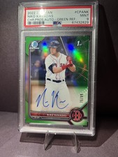 2022 Bowman - Chrome Prospect Autographs Niko Kavadas #CPA-NK Green Refractor/99