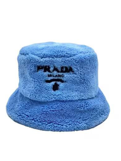 PRADA Bucket Hat/ Medium/ Polyester/ Blue/ Solid … - image 1