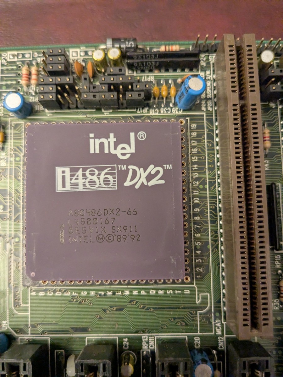 Retro Gaming 486 motherboard VI15G w/Intel 486 DX2-80 A80486DX2