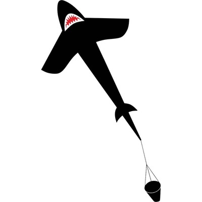 Ecoline Drachen Shark Kite 5' Spannweite (Details) 1500 mm