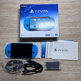 Sony PS Vita PCH-2000 Aqua Blue Console Box Near Mint Japan 8868