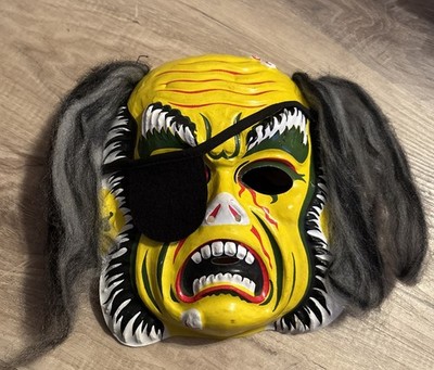 Vintage 1960 s ? PHANTOM OF THE OPERA Costume Mask Ben Cooper With Hair