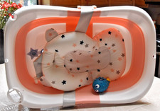 Baby Foldable Bath Tub Newborn Safety Portable Bathtub 0-36-month 2023 24x15x8" 