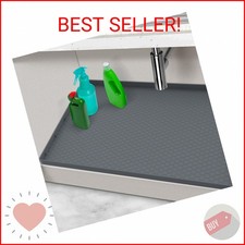 Under Sink Mat 28" x 22", Silicone Under Kitchen Sink Mat, Waterproof Under Sink