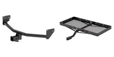 Class 3 Trailer Hitch Receiver w/ Fixed Cargo Carrier Tray 300 lbs CURT 13606
