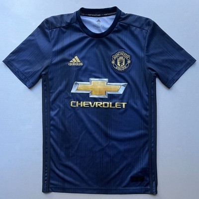 Manchester United Jersey Mens XS Adidas Parley Chevrolet Soccer Futbol Blue