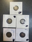 Barber Dimes Lot of 5 Silver 1892-1915 S D O Mint Circulated US 10C Coins #399