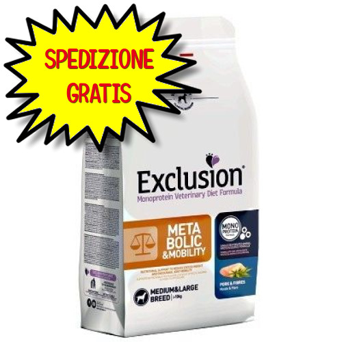 Exclusion Diet Metabolic & Mobility Cane 12kg Maiale - Dieta Veterinaria - 1