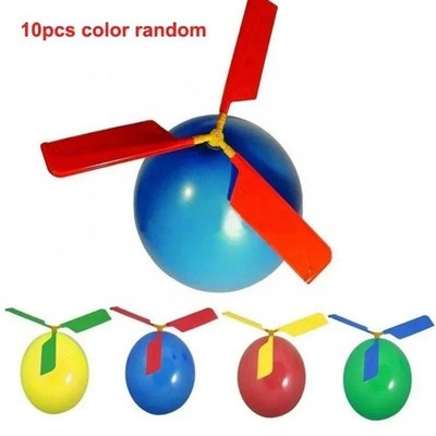 Balloon Helicopter Toy DIY Propeller Flying Balloons Kids Party Favor