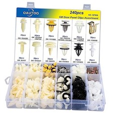 OAUTOO 240pcs Door Interior Trim Panel Clips Assortment for GM Buick Cadillac