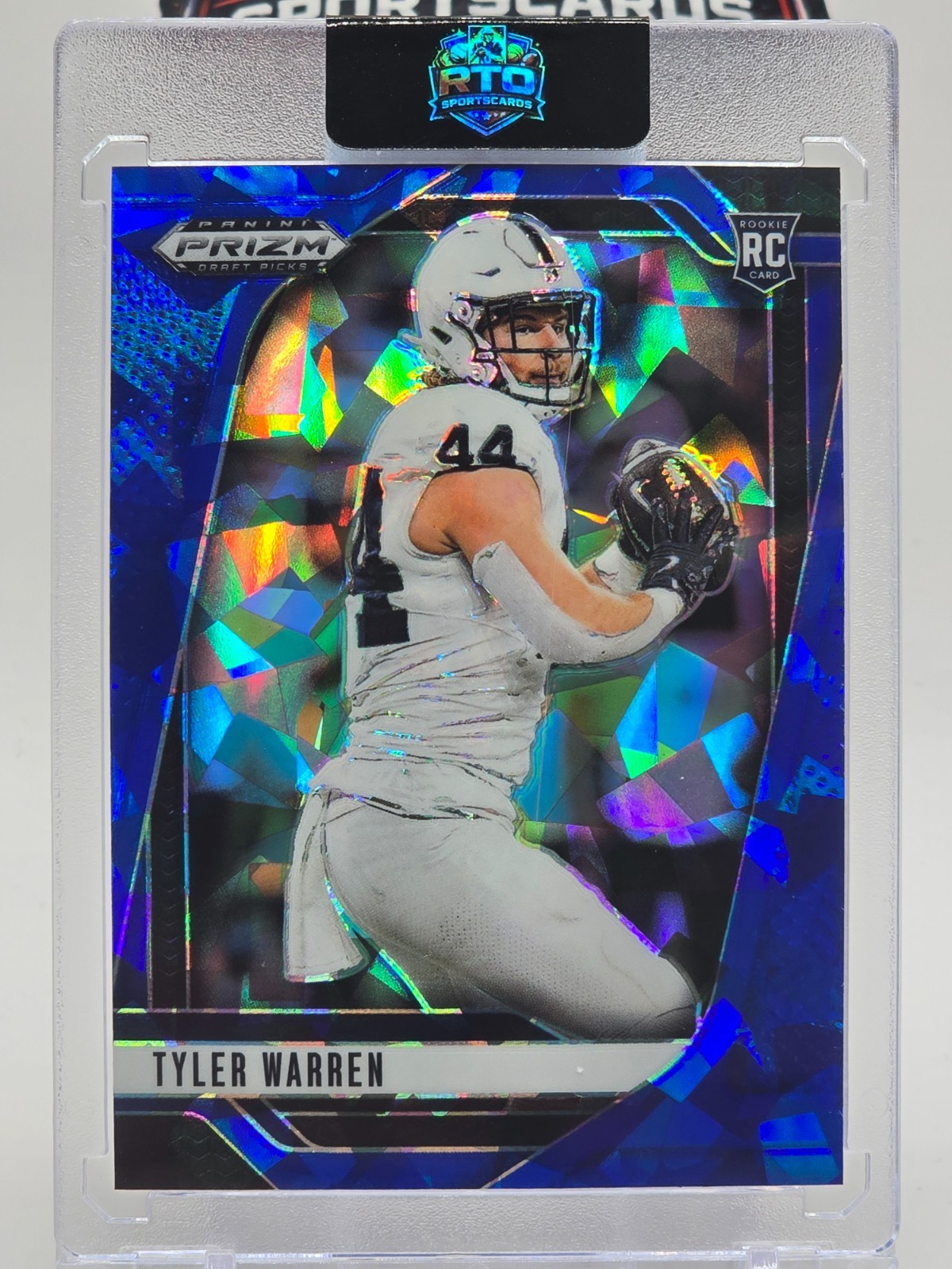 Tyler Warren (PSU/Colts RC) 2025 Panini Prizm Draft Picks #107 Blue Ice /149