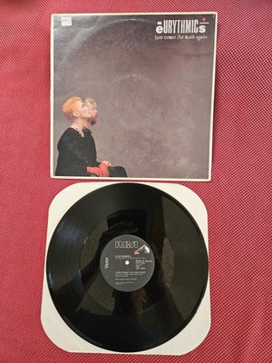 EURYTHMICS 12'' VINLY SINGLE '' HERE COMES THE RAIN AGAIN'' ''G+/NM-
