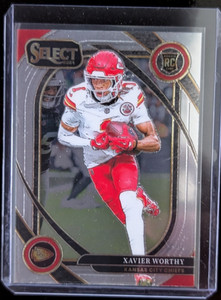 2024 Panini Select Xavier Worthy Rookie Cards both Club and Field level CHIEFS