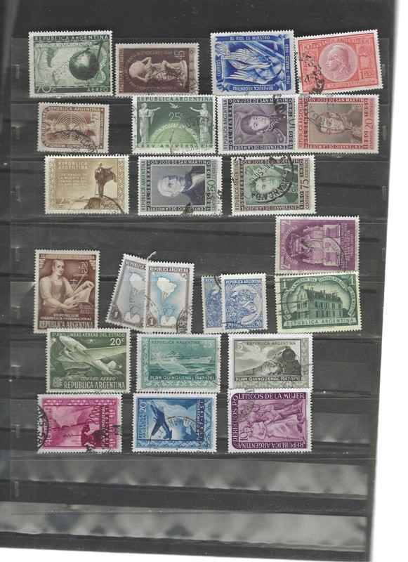 ARGENTINA-COLLECTION-1950 -60 ISH-ALL USED-MANY SETS-HIGH DENOMS!!-F-VF-#30