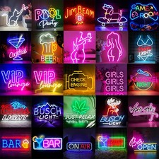 Large LED Neon Signs Lights Bar Party Game Room Decor Signs Hanging Night Lights
