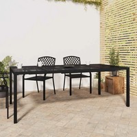 Gartentisch Anthrazit Stahl 200X100X72 Cm Pulverbeschichtet Rechteckig