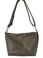 Borsa a tracolla/tracolla BCBG Paris marrone ciottolato oro con zip superiore