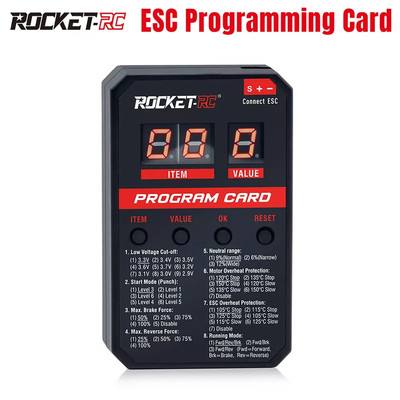 Surpass Hobby LED Programmkarte für 45A/60A/80A/120A/150A ESC Drehzahlregler UK