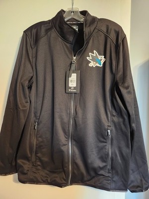 NEW Fanatics NHL Official San Jose Sharks Men's Large Full-zip Track Jacket