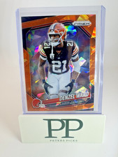 2025 Panini Prizm DENZEL WARD #90 Orange Cracked Ice Cleveland Browns NFL